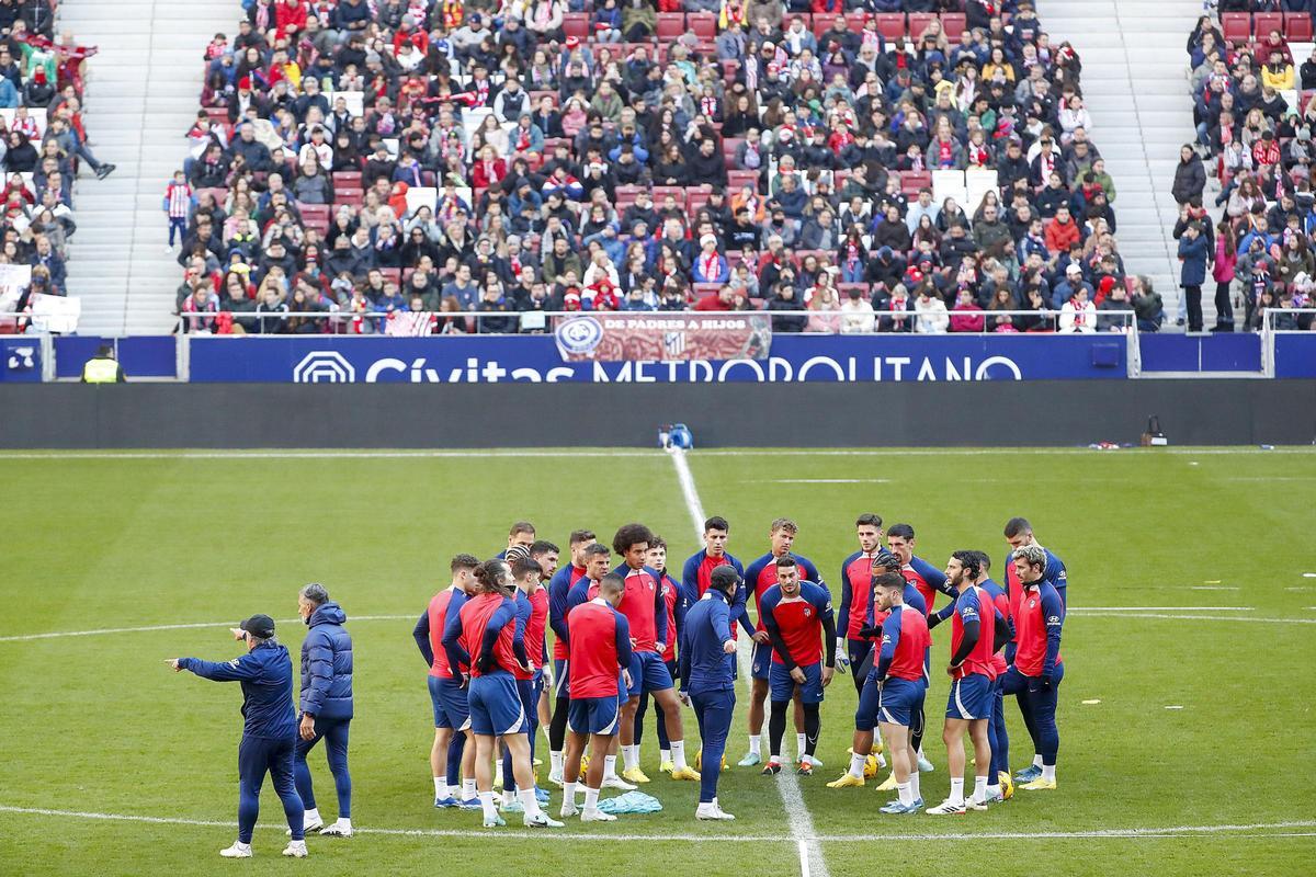 Entrenamiento a puertas abiertas del Atlético de Madrid