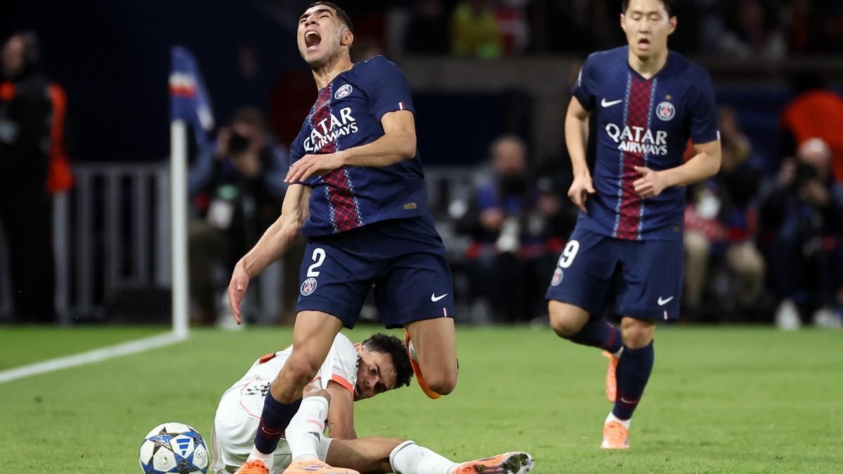 La grave entrada de Luis Díaz a Achraf