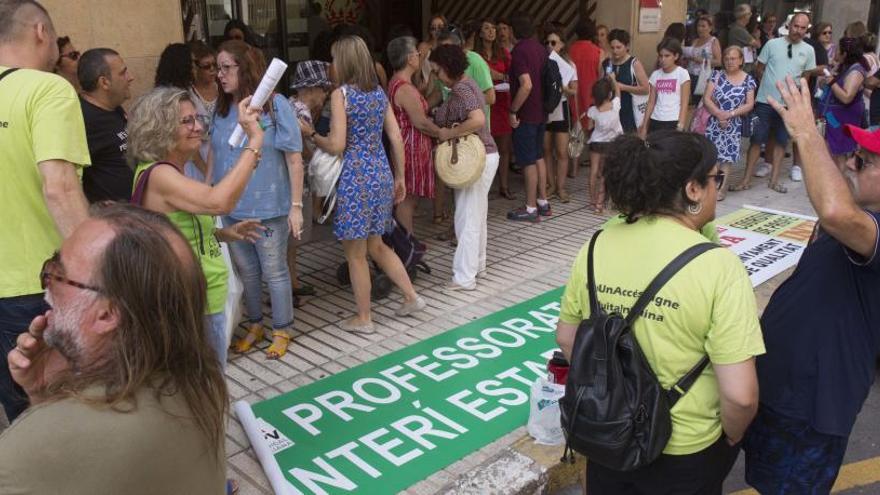 Imagen de archivo de una protesta de interinos