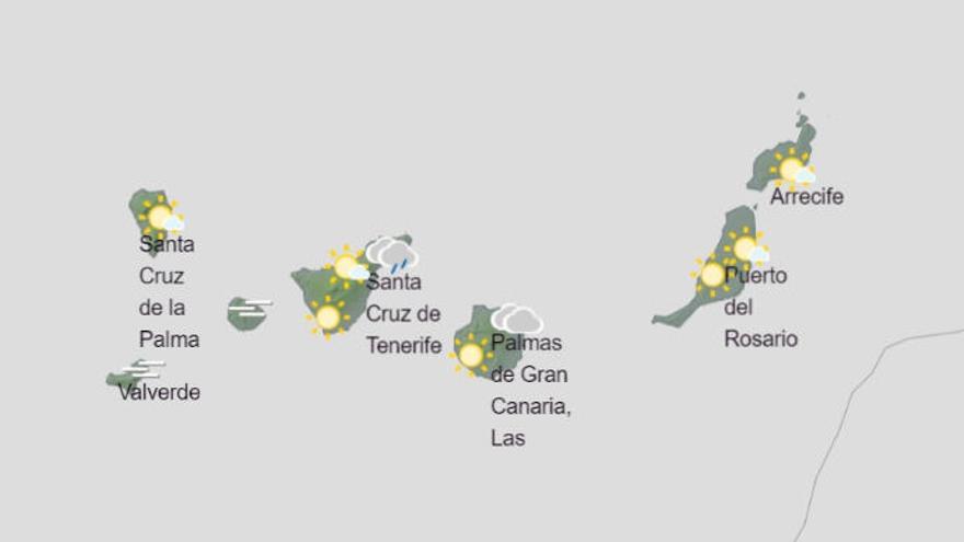 Canarias espera lluvias débiles este domingo