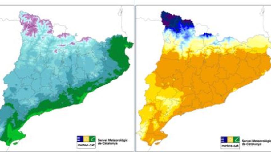 Temperatures màximes a Catalunya durant el mes de desembre del 2021