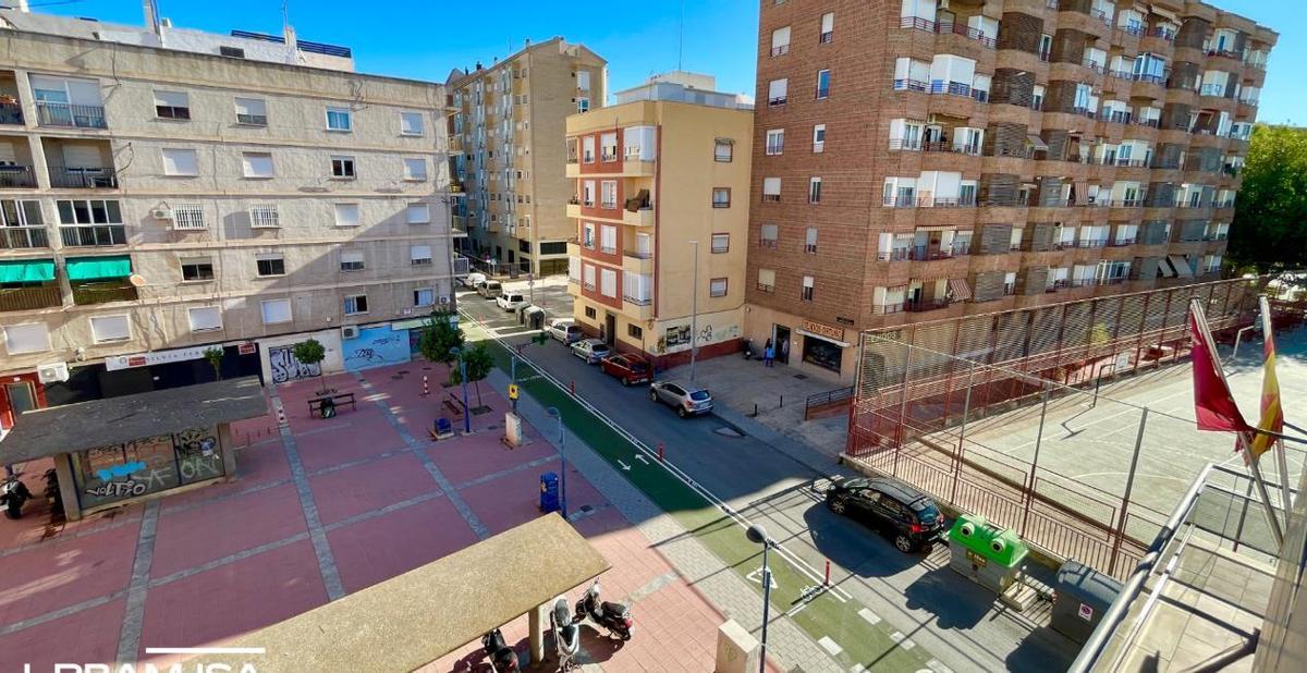 Carril bici ejecutado en la calle Gloria de Murcia.