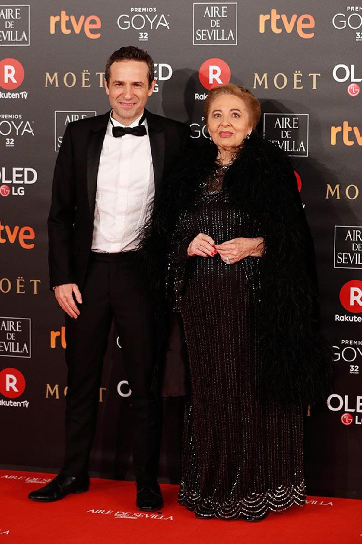 Premios Goya 2018, Gustavo Salmerón y su madre Julita