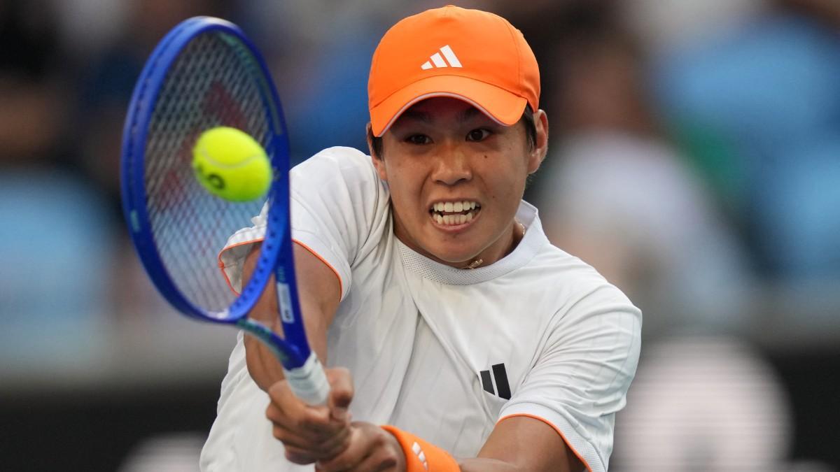 Learner TIen, durante el duelo ante Daniil Medvedev