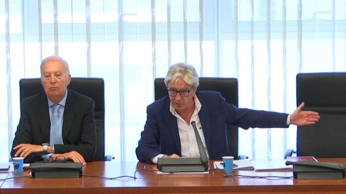 Miguel Ángel Miralles, durante la comsión de investigación.