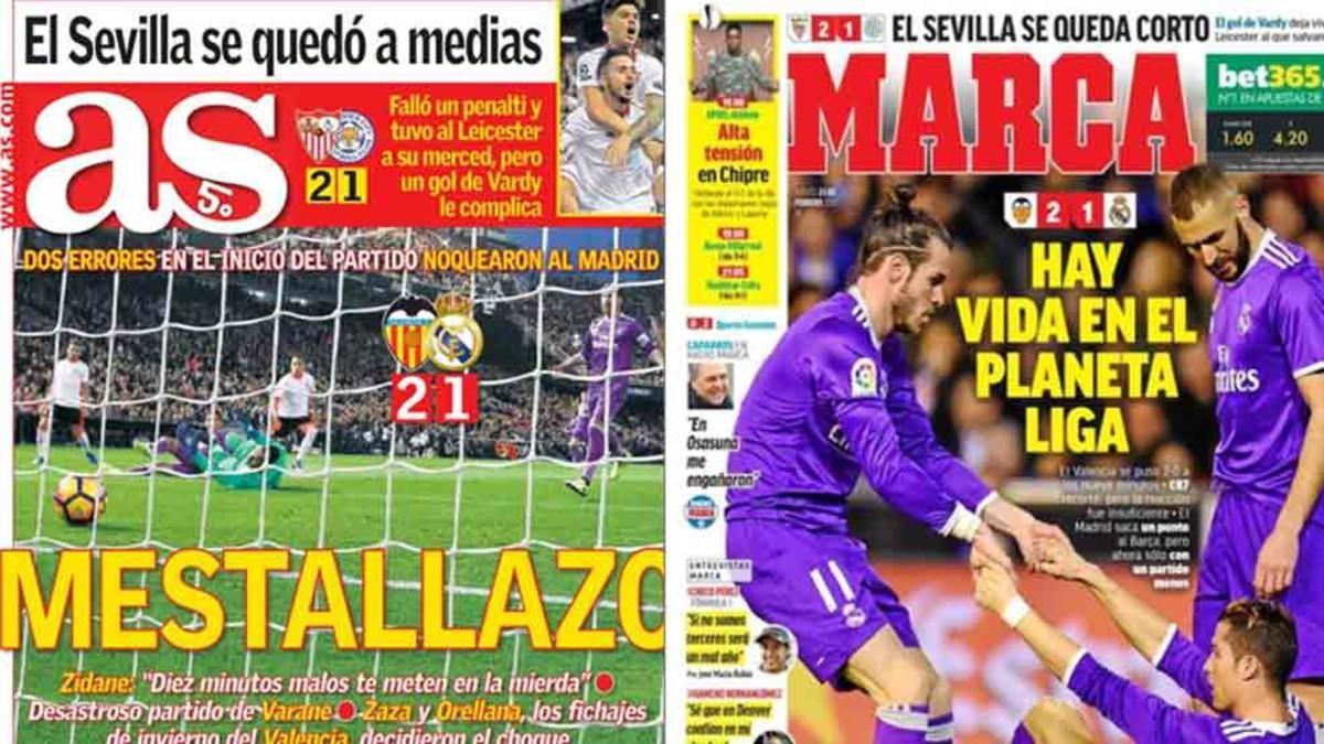 Las portadas de la prensa de Madrid