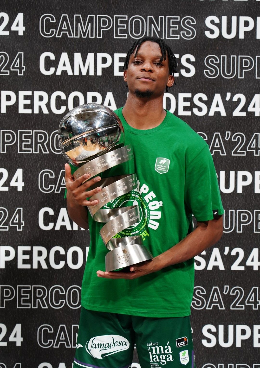 Sesión de fotos al Unicaja como campeón de la Supercopa de España 2024, tras derrotar al Real Madrid