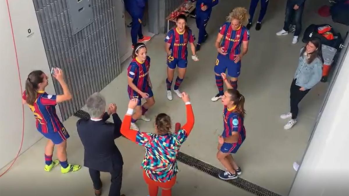 ¡Risas y bailes! Así celebró el Barça el pase a la final de la Champions League