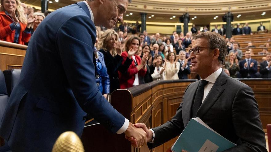 Feijóo, al felicitar a Sánchez: &quot;Le he dicho que esto es una equivocación&quot;