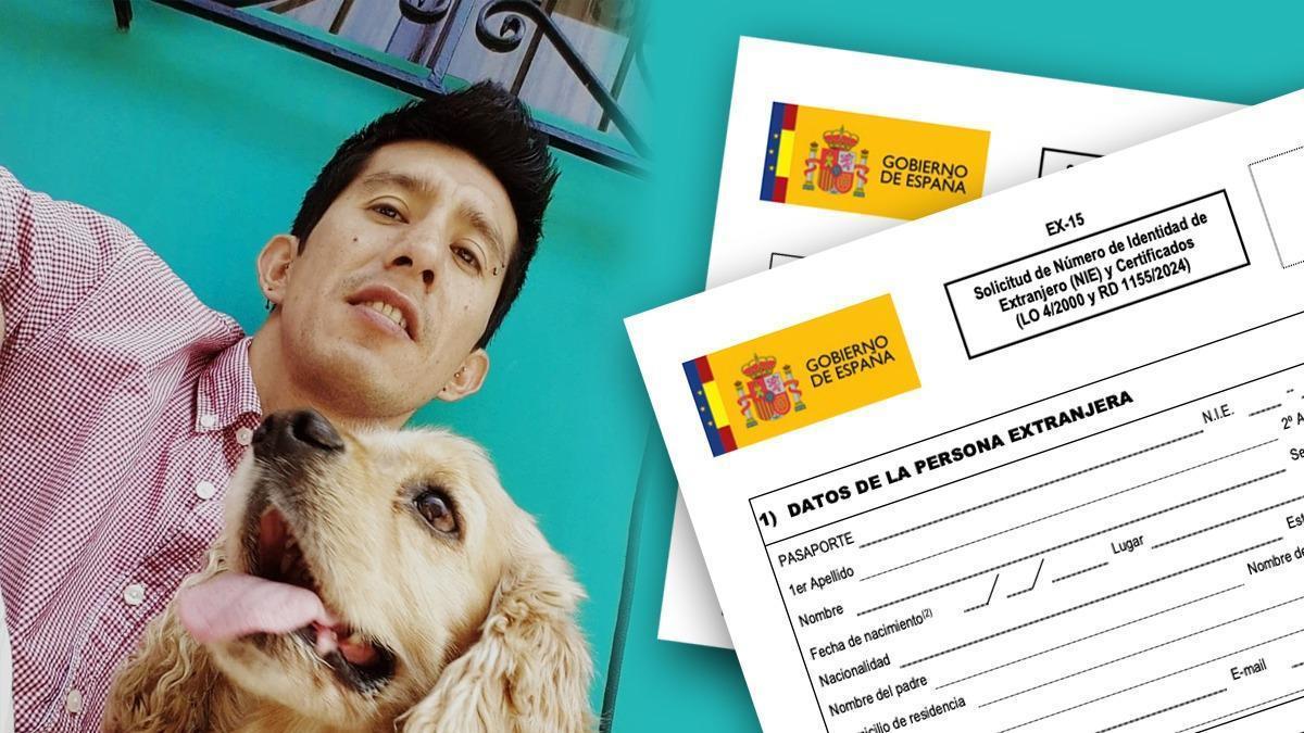 Germán Robinson, con una de las mascotas con las que ha trabajado.