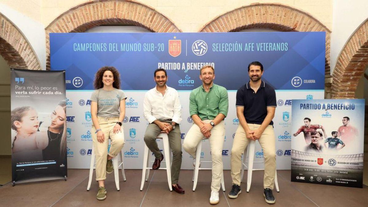 Presentación del encuentro benéfico a favor de Debra Piel de Mariposa.