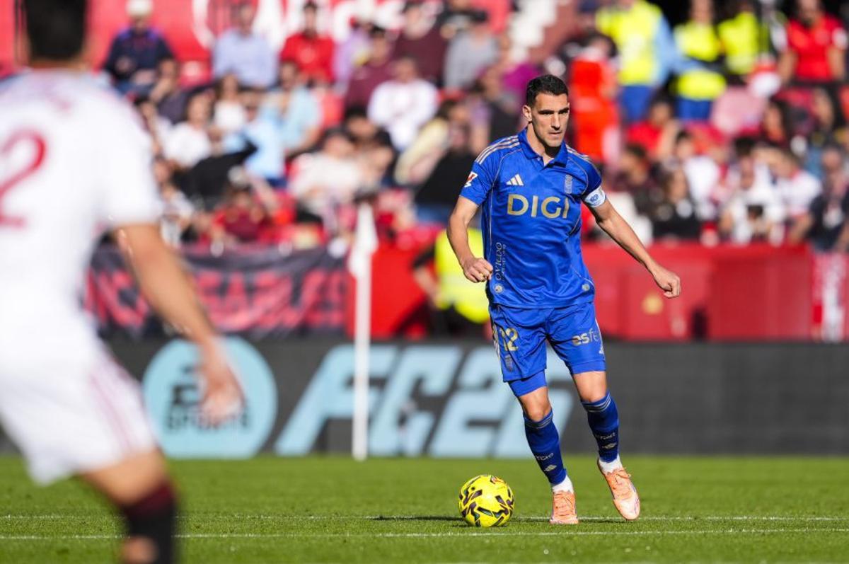 Dani Calvo, en el partido ante el Sevilla. | E. P.