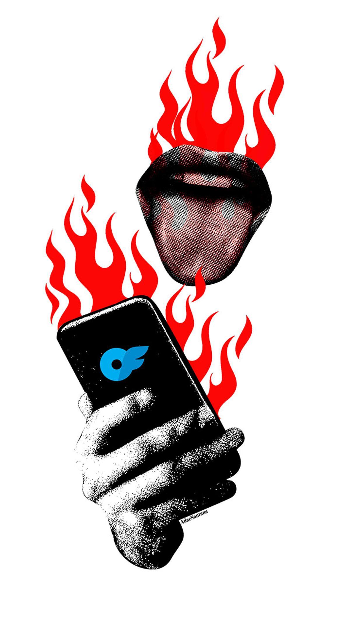 Ilustración sobre el consumo de Onlyfans.