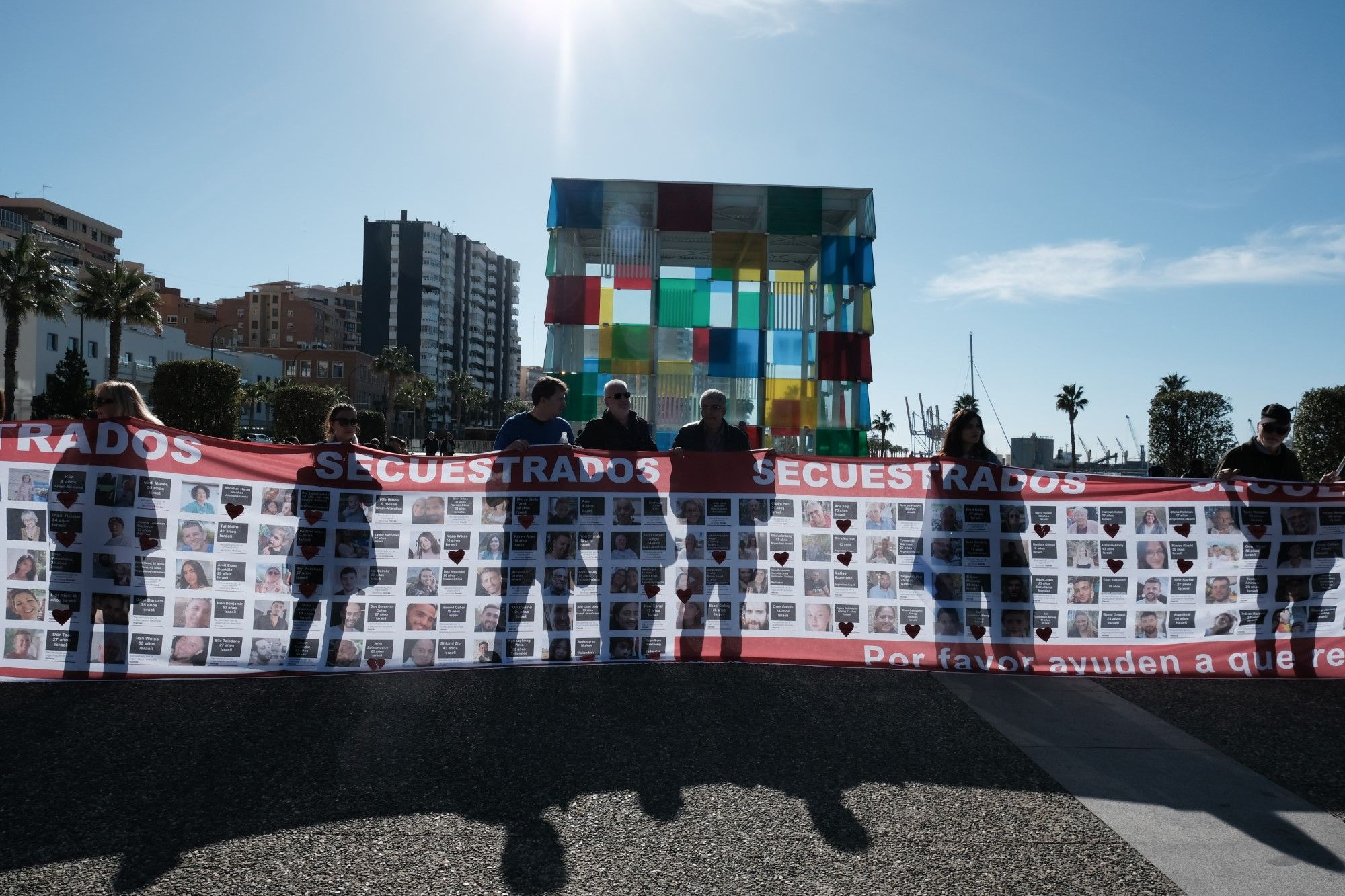 Manifestación de solidaridad con los rehenes secuestrados por Hamás