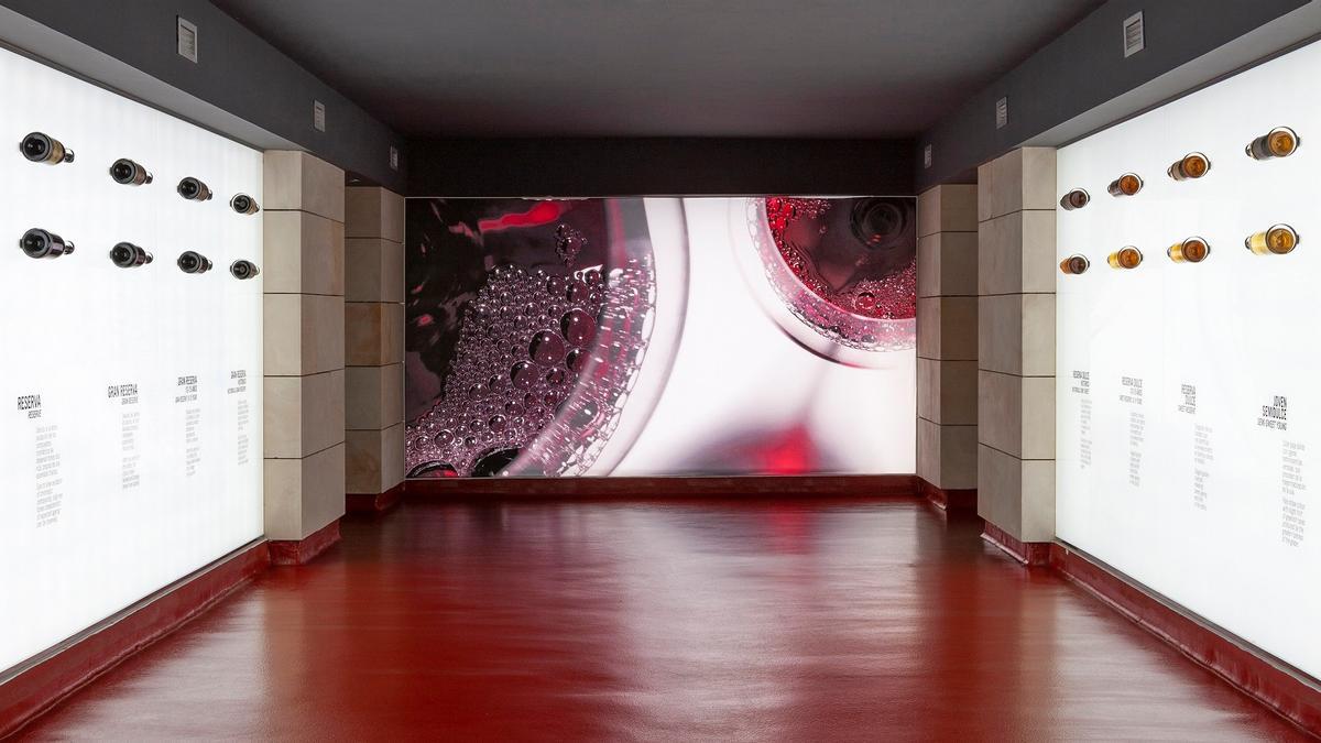Uno de los rincones de la Sala de sensaciones de Bodegas Riojanas.