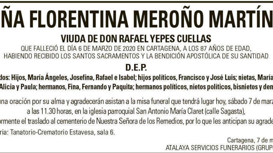 Dª Florentina Meroño Martínez