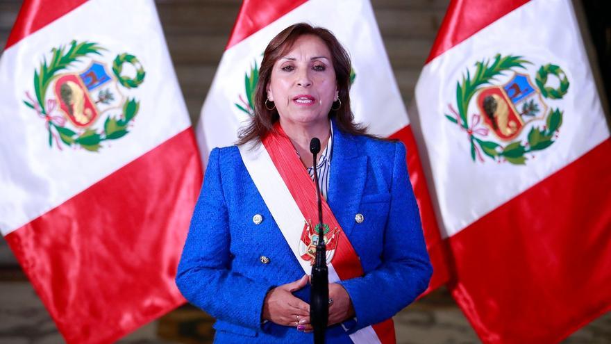 La presidenta del Perú, Dina Boluarte, a Lima