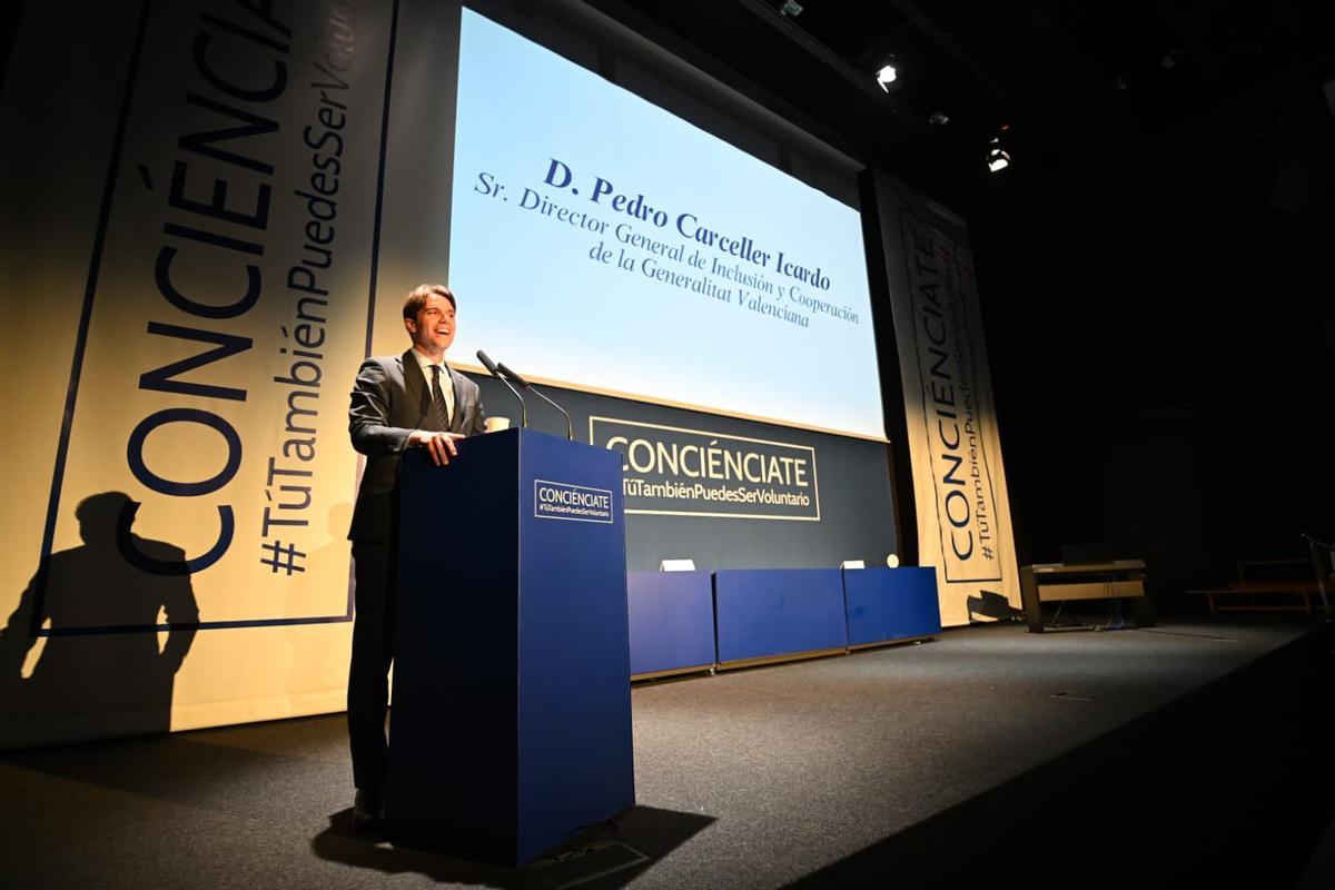 Intervención de Pedro Carceller, director general de Inclsuión y Coorpración de la Generaltitat Valenciana.