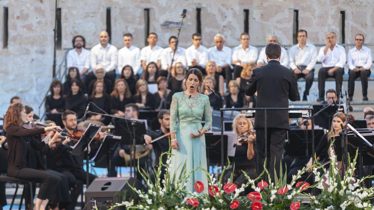 Espectáculo del pasado año en la plaza de la Catedral.