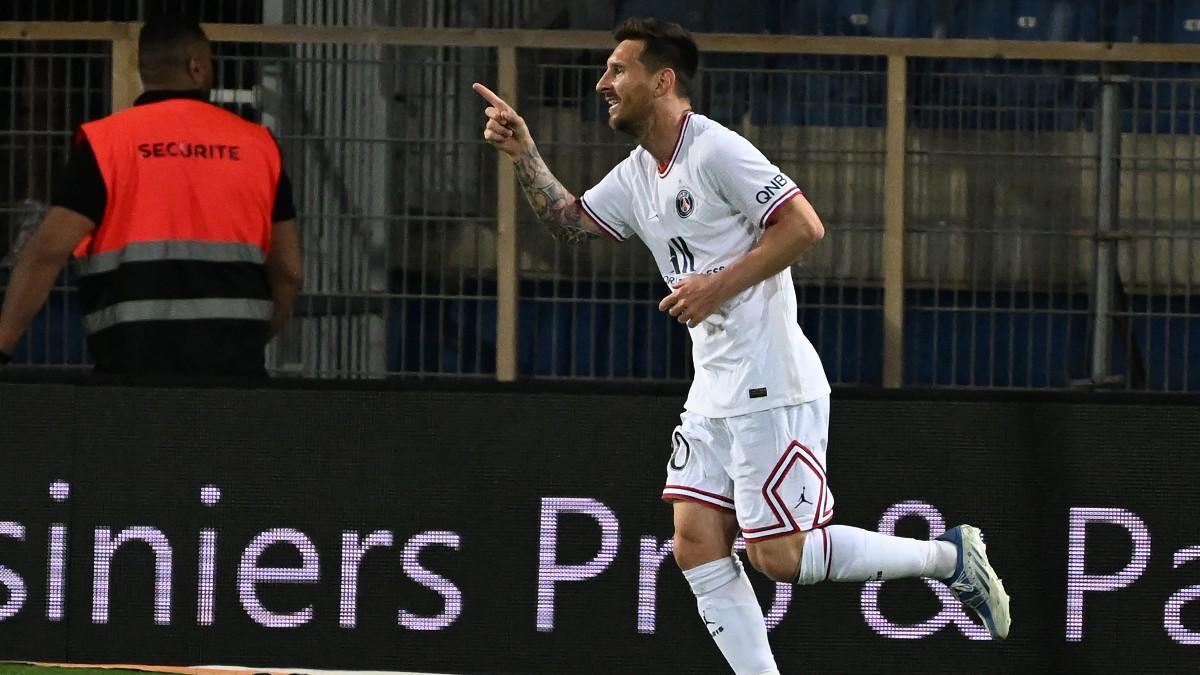 Messi en un partido con el PSG