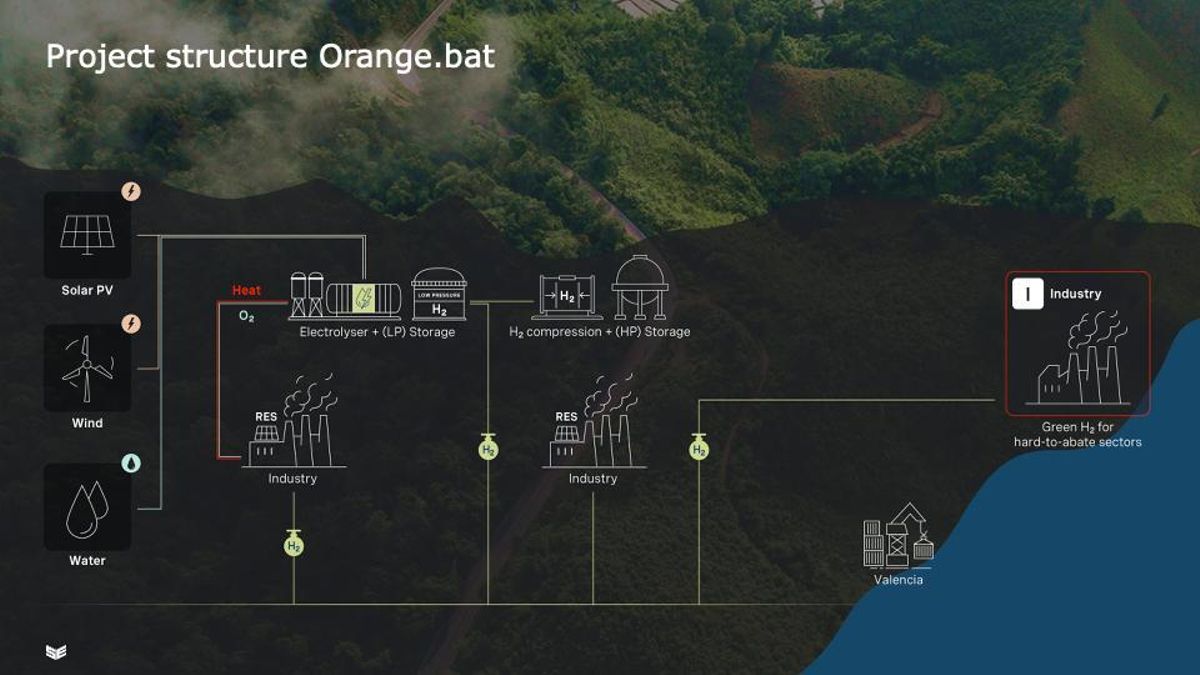Infografía del proceso del proyecto 'Orange.bat'.