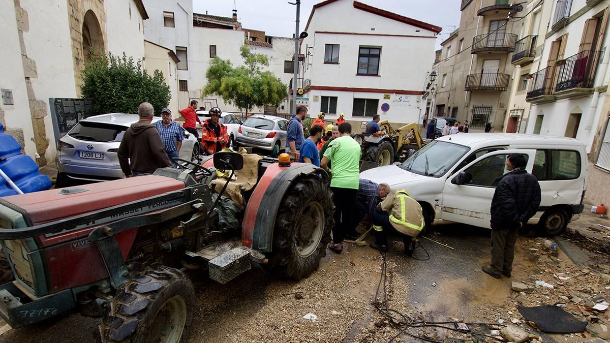 Destrozos provocados por la dana en Godall (Montsià)