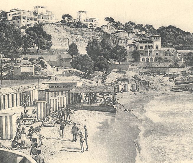 BARRIO DE CALA MAJOR - PLAYA - FOTOGRAFIA ANTIGUA - AÑOS 40