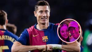 Lewandowski se fotografa con su nueva amiga en Varsovia.