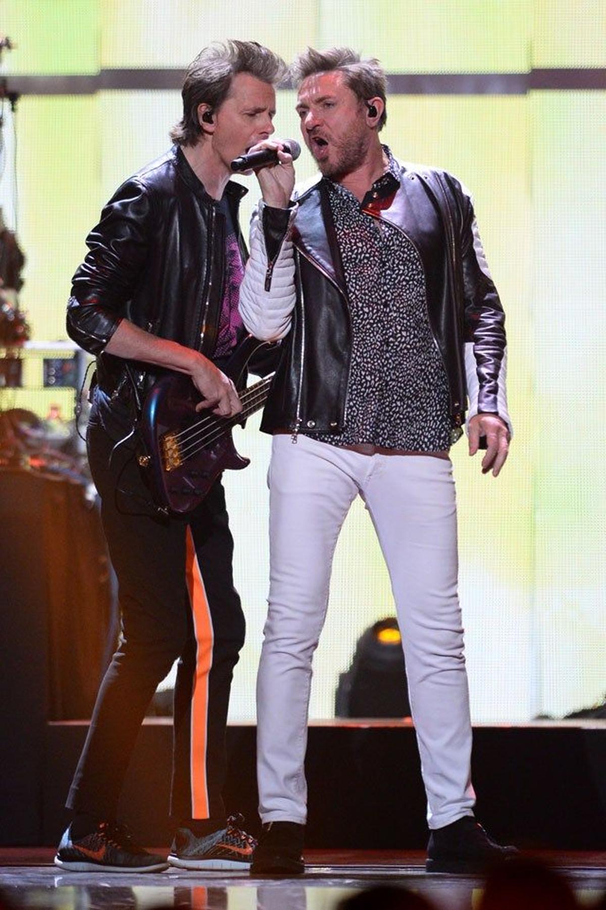 Duran Duran durante su actuación en el iHeartRadio Festival