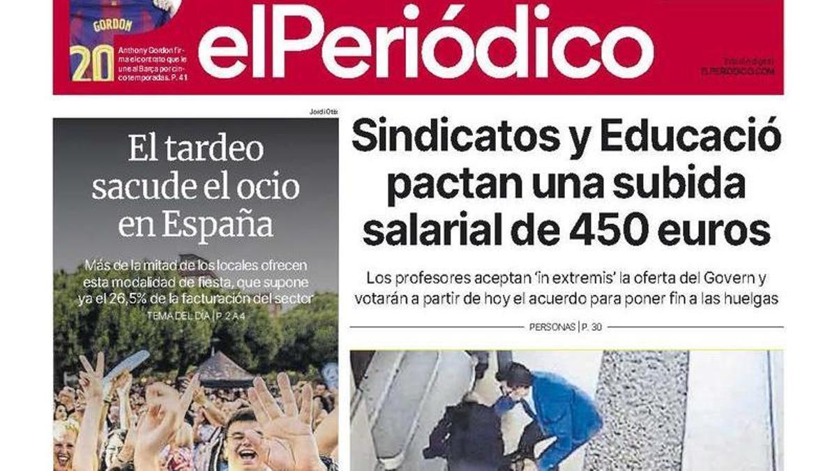 La portada de EL PERIÓDICO del 30 de mayo de 2026