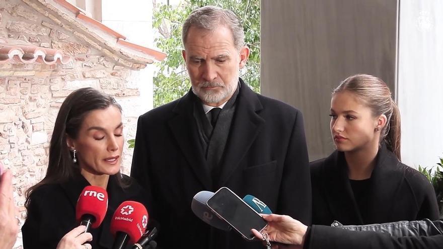 Los Reyes mandan un mensaje desde Atenas tras el accidente de Adamuz