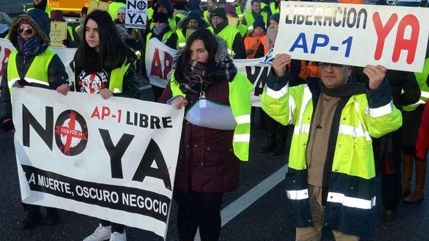 Protesta para pedir la liberalización de la AP-1