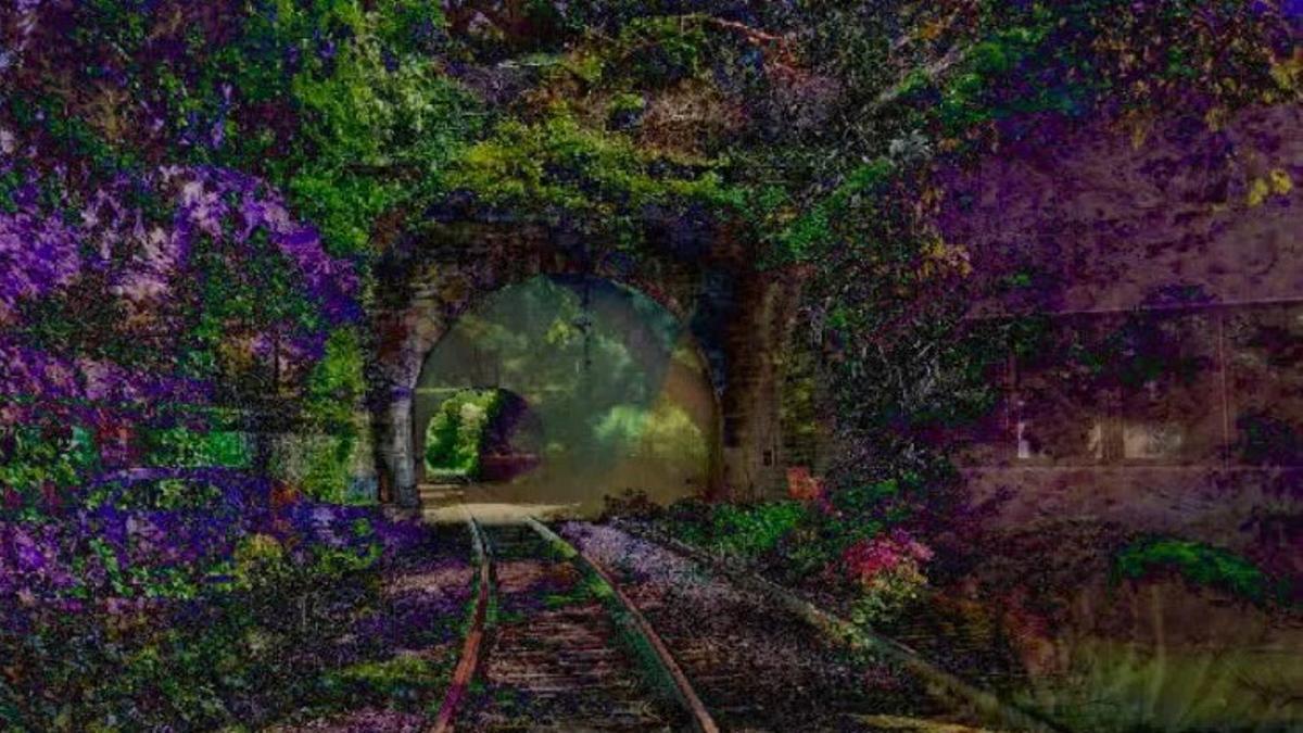 La obra "Reciente entrada al paraíso" realizada integramente por una IA que no tiene reconocidos derechos de autor.
