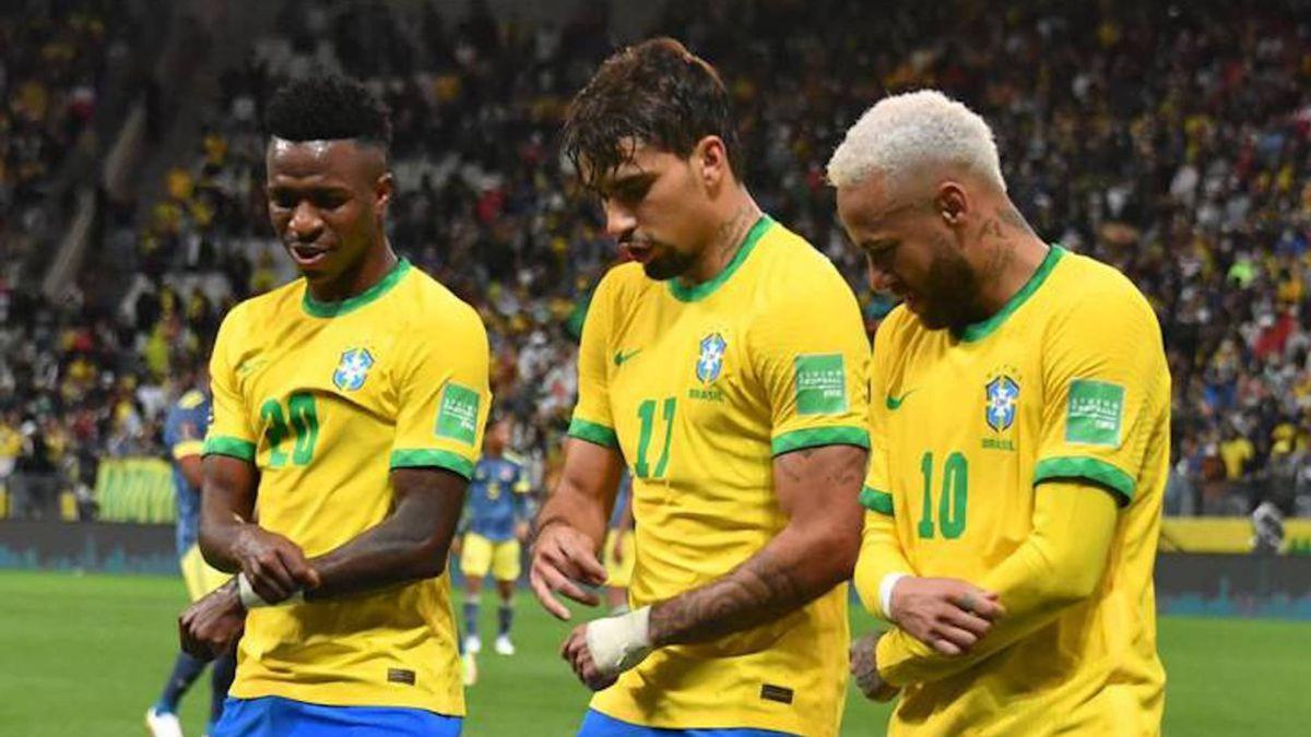 Vinicius y Neymar en la selección brasileña.