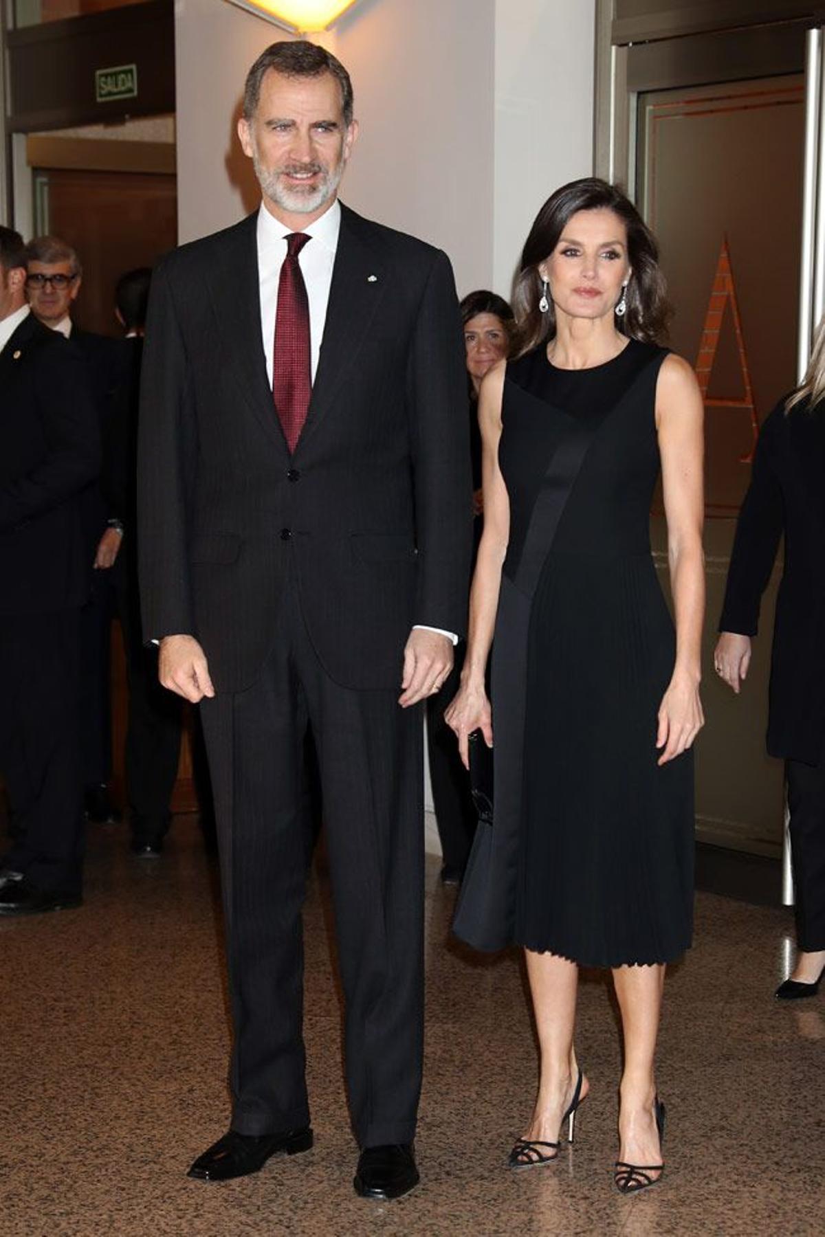 La reina Letizia y el rey Felipe en el Auditorio Nacional de Madrid