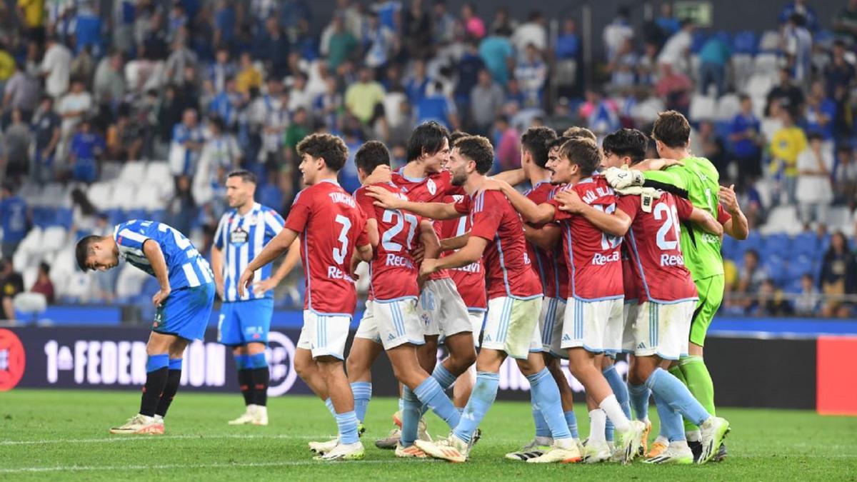 El Celta Fortuna venció 0-1 al Dépor en un estadio de Riazor completamente lleno.
