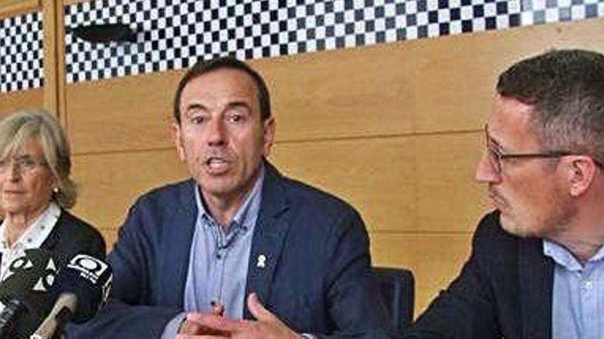 D&#039;esquerra a dreta, Montserrat Torra, Josep Berga i Estanis Vayreda.