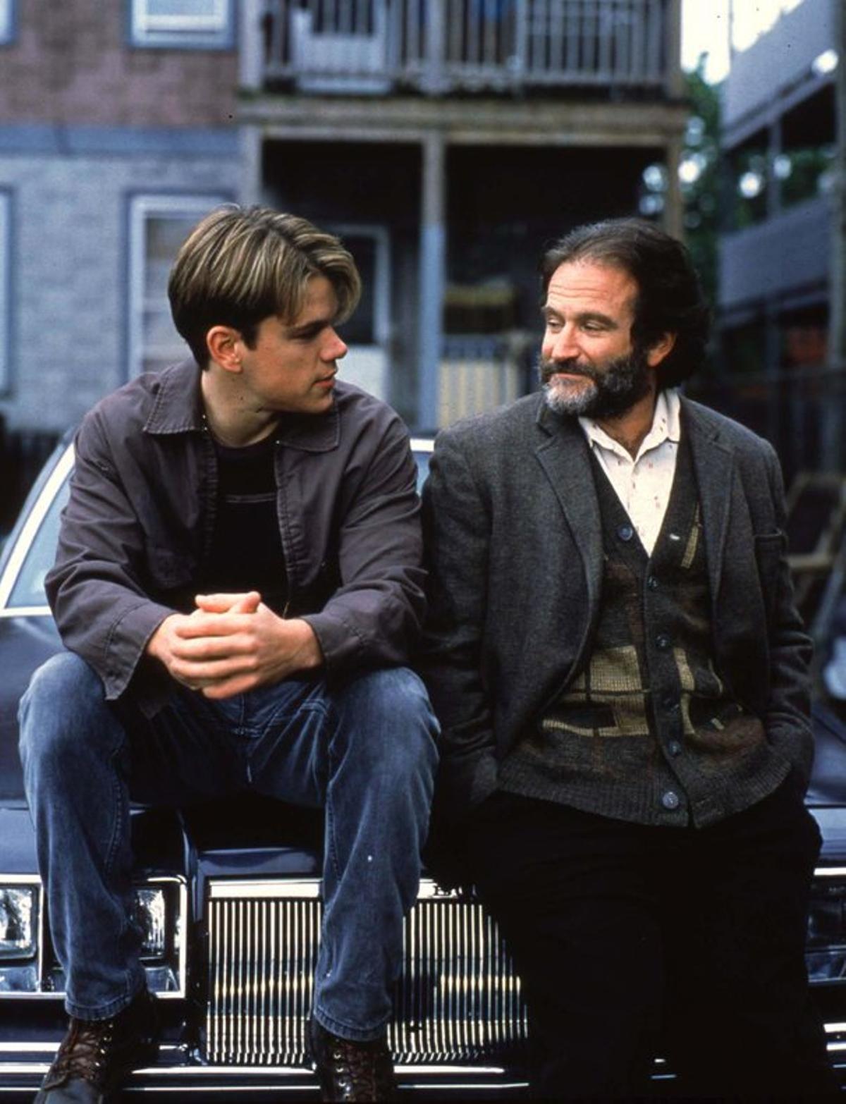 Damon, junto a Robin Williams, su profesor en ’El indomable Will Hunting’.