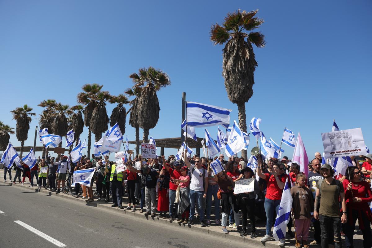 Protestas en Tel Aviv por la polémica reforma judicial del Gobierno de Netanyahu