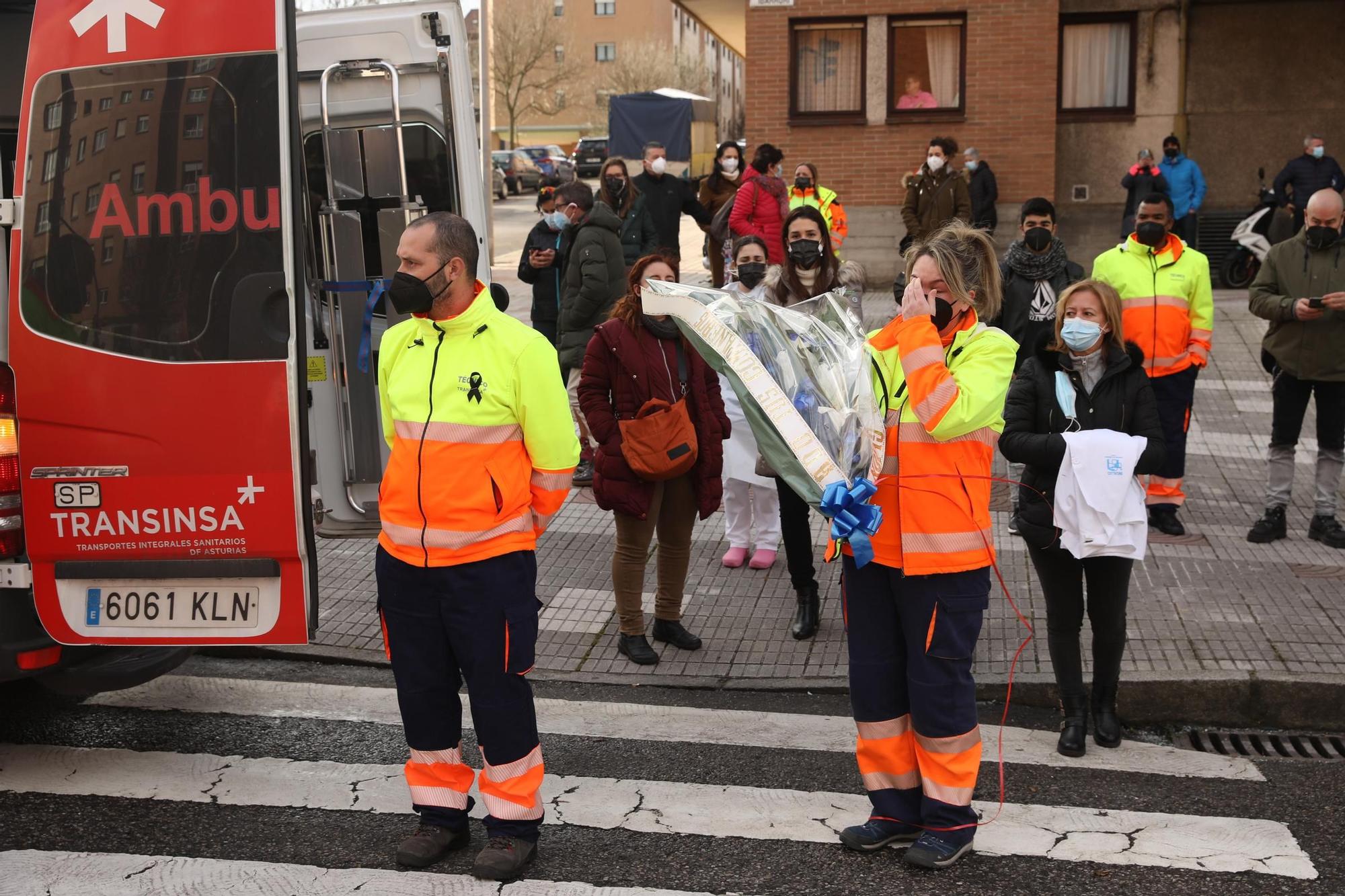 Homenaje al técnico de ambulancia fallecido en Gijón