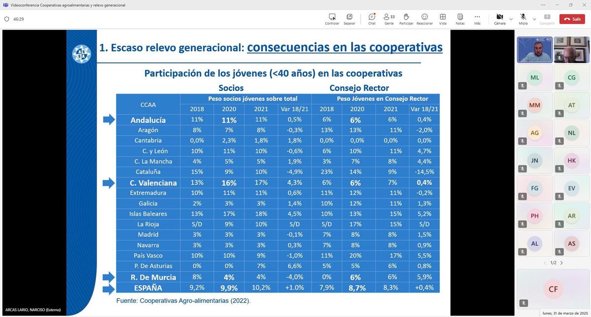 Momento del webinar donde se difundieron los resultados del estudio.