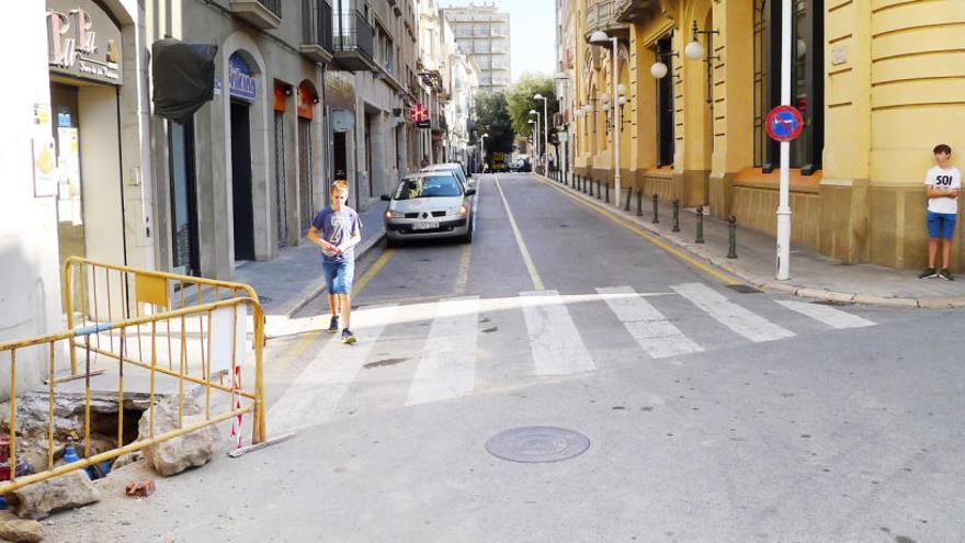 El carrer Ample de Figueres, a punt per les obres