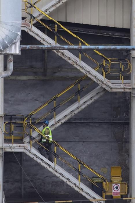 Jornada de trabajo en Arcelor en plena pandemia