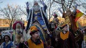Los Reyes Magos llegan a Pamplona.