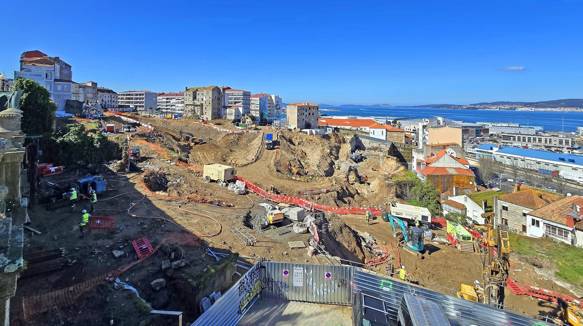 Estado actual de la zona en la que se construye el nuevo Barrio do Cura
