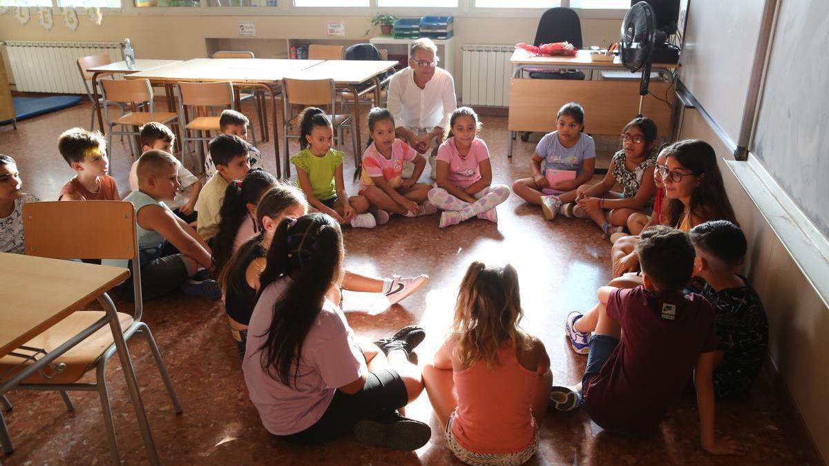 Primer día escuela en el colegio Mercè Rodoreda de Barcelona.