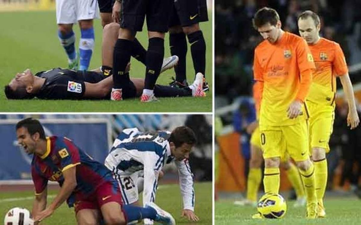 Alexis y Montoya se lesionaron en Anoeta en los últimos años