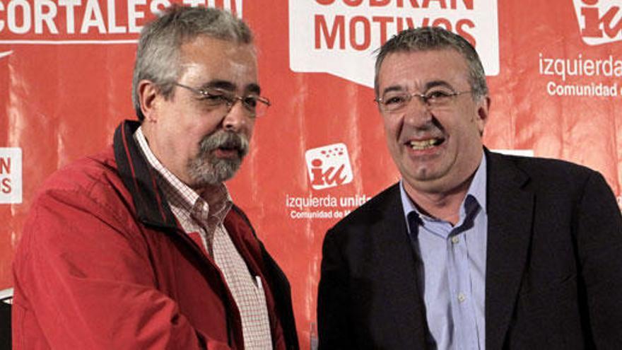Gordo (d) y Pérez (i), exportavoces de IU en Madrid.