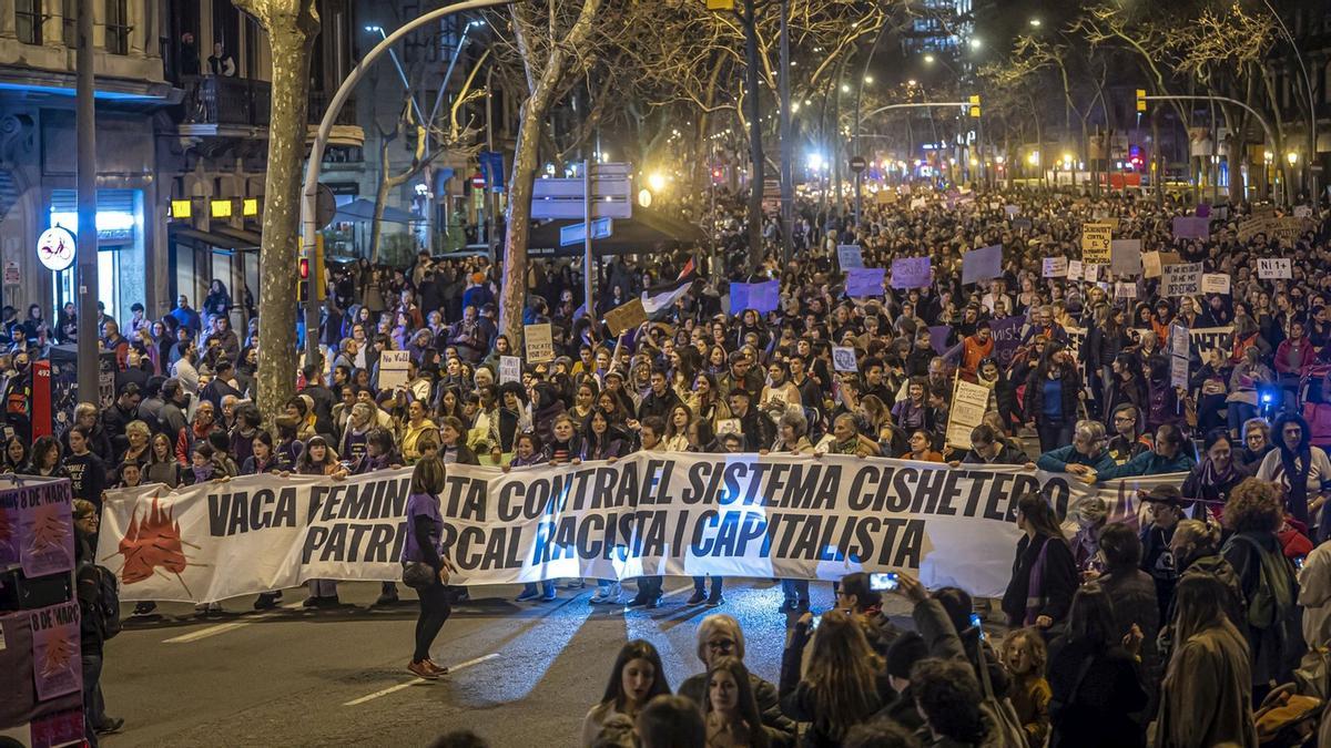 Manifestación del 8M en Barcelona