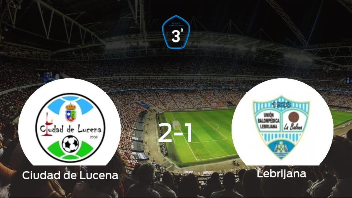 El Ciudad de Lucena suma tres puntos más frente a la Lebrijana (2-1)